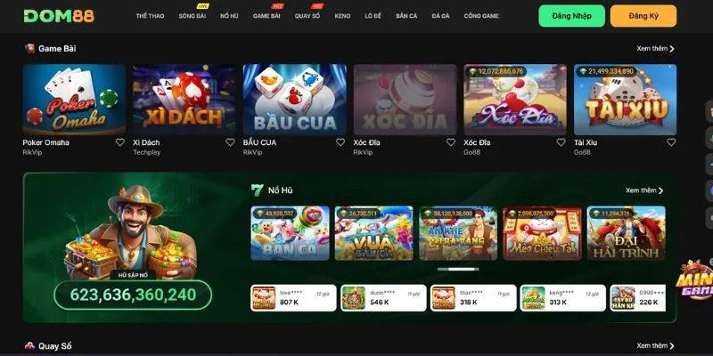 Khám phá các sảnh game đỉnh cao